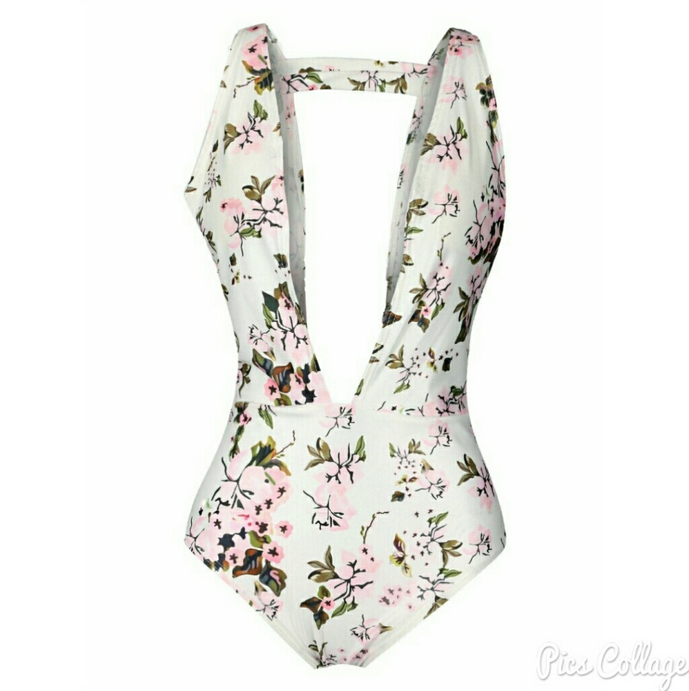Sexy Deep V Neck One piece Swimsuit- NWT - Picture 2 of 3